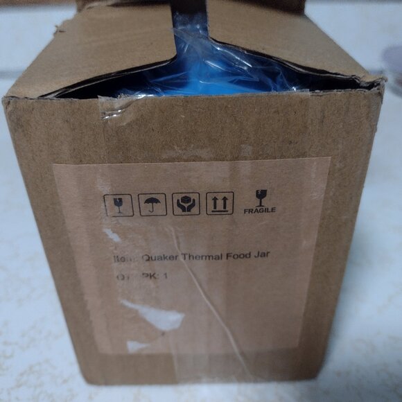 Quaker New in Box School Themed Thermos with Spork - Picture 3 of 14